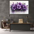 thumbnail image 6 of Mudket Framed Canvas Wall Art Purple Flower Floral Prints Wall Decor Vintage Botanical Canvas Print Ready to Hang for Living Room Bedroom Office Farmhouse Flower Wall Pictures - 12"L x 8"W, 6 of 10