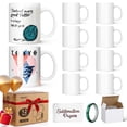 thumbnail image 1 of Set de 12 tazas de cerámica para sublimación Dmsky de 11 oz, 1 of 6