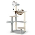 thumbnail image 1 of Gymax Modern Cat Tree 44 Inch Multi-level Cat Tower w/ Removable Padded Top Perch, 1 of 10