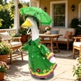 thumbnail image 5 of Sruoe Porch Goose Outfits, Green Raincoat Casual Goose Clothes Dress, Duck Clothes for 23" Cement Goose, Outdoor Daily Goose Clothing, Goose Costume for Patio Lawn Garden Decor, 5 of 6