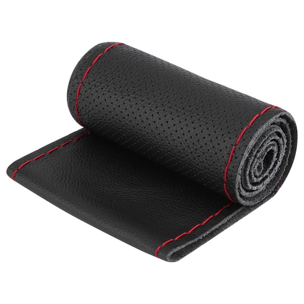 Funda para volante, 1 pieza, 37-38 cm, funda para volante de coche, funda de piel de vaca, construcción resistente