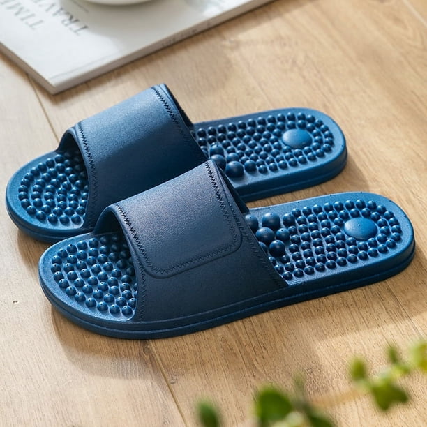 Zapatillas de masaje de verano para mujer, sencillas, transpirables, para el hogar, interiores, antideslizantes, para baño, zapatillas para hombre