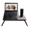 thumbnail image 2 of ITY International - Adjustable Folding Bed Tray, Taupe Gray Wood Pattern, 2 of 6