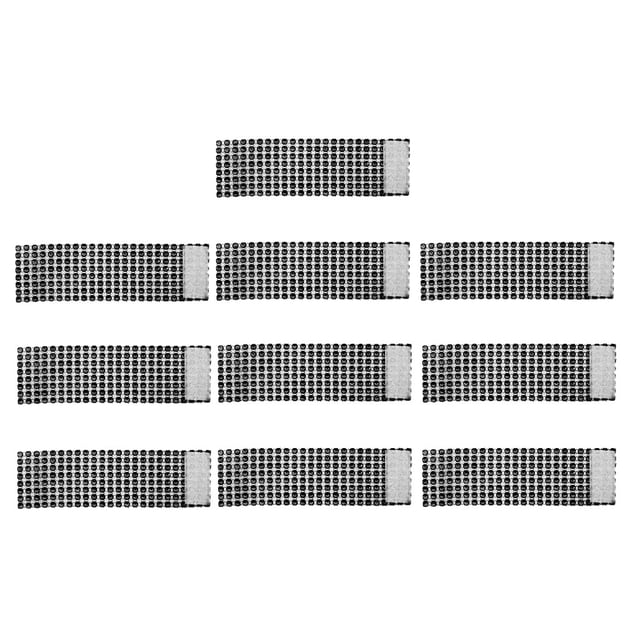 10 piezas -8 fis / líneas servilleteros de de imitación de cristal -Adorn restaurante-hebil de servilleta de boda-diseño autoadhes negro Soledad Soporte de anillo de servilleta de diamantes de imitación