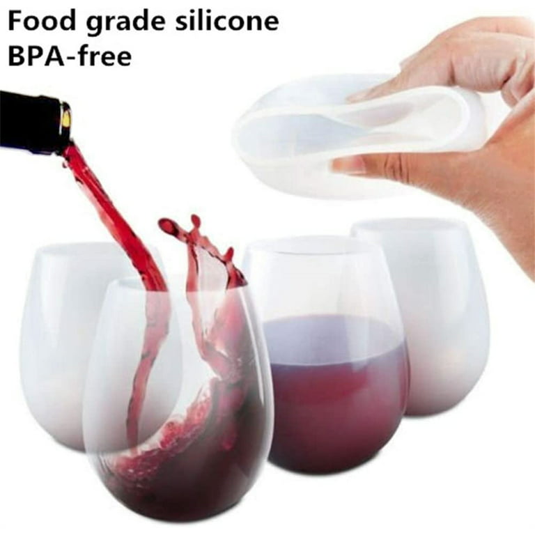 5pcs Portable Travel Wine Glass Set Creative Plastic Beer Drink Cup Champagne, Size: One Size