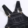 thumbnail image 5 of KIDSCOOL SPACE Baby Little Boys Girls Black Denim Overalls,Jean Workwear,Deep Blue,18-24 Months, 5 of 9