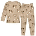 thumbnail image 2 of Little Bear Love Wave Pattern Cotton Pajamas 2 Piece Set Sleepwear Soft and Comfortable Homewear Nightwear, 2 of 7