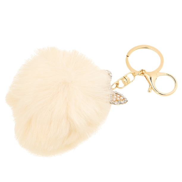 Llavero Zulema Colgante de Felpa Monedero para Mujer Beige