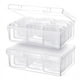 thumbnail image 1 of Organizador de cuentas pequeñas de 24 piezas, contenedores de almacenamiento de plástico, estuche transparente para manualidades con 2 estuches con tapa con bisagras, 1 of 4