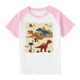 thumbnail image 1 of RXIRUCGD 2025 Vêtements d'Été pour Enfants Tout-Petits Garçons Filles Mode Mignon Col Rond Imprimé Manches Courtes Haut, 1 of 7