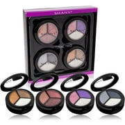 SHANY Total Trio GRWM Eyeshadow Set - Long-Lasting Shimmer/Glitter Multi-Color Eyeshadow Trios - Portable Mini Palettes - Set of 4