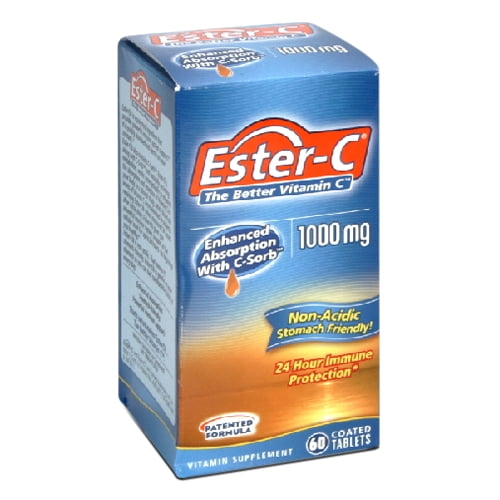 Ester C 1000 Mg Vitamin C Supplement Coated Tablets By Natures Bounty, 60 Ea