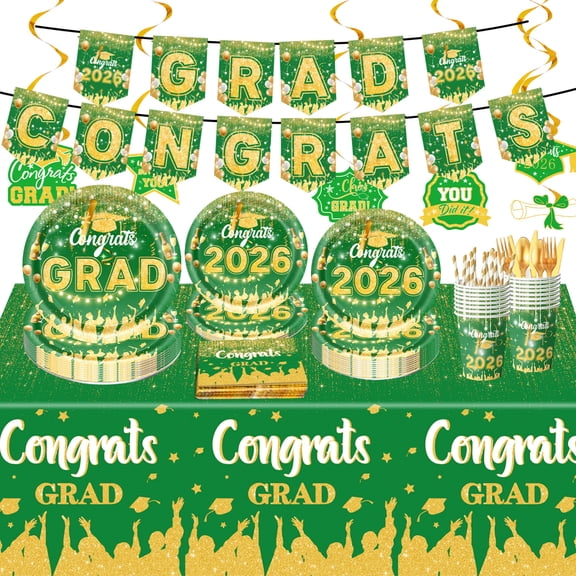 Congrats Grad Graduation Party Decorations 7in Paper Plates 10PCS Party Supplies for Graduation Parties Celebration Table Party Decor