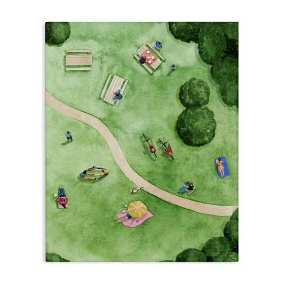 Stupell Industries Modern Kid's Summer Park Landscape Canvas Art, 16 x 20, by Grace Popp