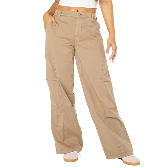 Celebrity Pink Women’s and Women's Plus Wide Leg Cargo Pants, Sizes XS-4X