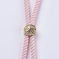 thumbnail image 3 of Nylon Twisted Cord Bracelet Making Slider Bracelet Making with Brass Findings Cadmium Free & Lead Free Long-Lasting Plated Tree of Life Pink Real 18K Gold Plated 210~220x2mm Hole: 2mm, 3 of 5