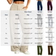 thumbnail image 3 of KIHOUT Women High Waisted Straight Leg Pants with Double Layer 4 Way Stretch Elastic Waistband Side Pockets Solid Color Casual Workwear Trousers, 3 of 5