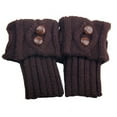 thumbnail image 1 of LNGOOR Women Leg Warmers Knitted Short Knee Winter Trim Boot Cuffs Toppers, 1 of 6