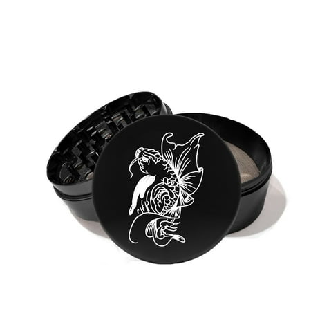 - Japanese Koi Fish Tattoo - Laser Etched Grinder