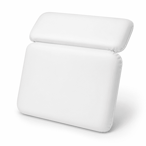Bath Pillows for Tub, Waterproof Bathtub Pillows, Cushioned Headrest, 2 Panel, White