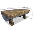 thumbnail image 4 of vidaXL Table Basse en Bois Massif 90x50x35 cm, 4 of 5