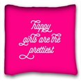 thumbnail image 1 of RYLABLUE A Quote In White Script On Hot Pink Inspirational Quotes Happy Girls Are The Prettiest Pillow Cover Square Throw Pillow Case Cover Quotes Zippered Pillowcase Size 20x20 inches, 1 of 1