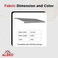 thumbnail image 6 of ALEKO 10'x8' Retractable Patio Awning Fabric Replacement, Gray Color, 6 of 10