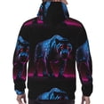 thumbnail image 7 of Naloa Futuristic Purple Panther Men's Casual Hooded Collar Drawstring Hoodies Pullover Sweatshirts Casual Long Sleeve Shirts-3X-Large, 7 of 7