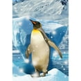 thumbnail image 2 of America Forever Winter Penguin House Flag Double Sided Vertical Decorative 28 x 40 inches for Outdoor, Yard, Porch Happy Holiday Welcome Snow Snowfall Snowflakes North Pole House Flag, 2 of 5