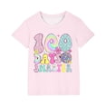 thumbnail image 2 of Fiudx Camiseta para Niños, Mezcla de Poliéster Suave, Cuello Redondo, Manga Corta, Cómoda, Informal, para Uso Diario, para Niños y Niñas, Diseño "100 Días de Clases", para Usar En Las Cuatro Estacion, 2 of 6