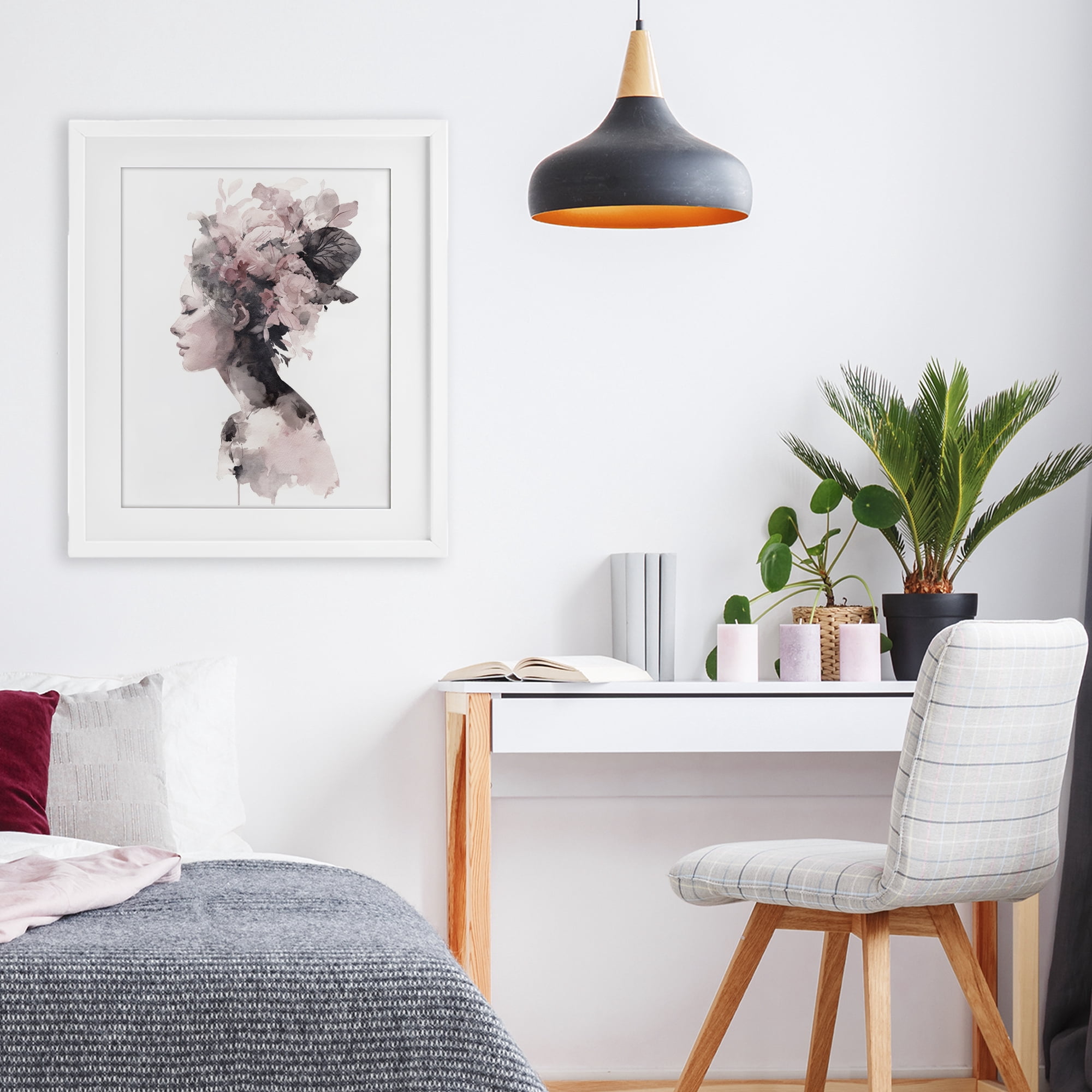 Stupell Industries Nature's Empress Silhouette White Framed Print Under Glass, design by Svetlana Aleynikova