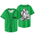 thumbnail image 1 of Kpop ITZY Né pour Tre Tour Photo Merch Veste de Baseball T-Shirts Femmes Hommes Mode Col en V Manches Courtes,G,style 5, 1 of 5