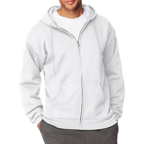 white zip up hoodie men