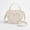 White, variant on Cute Heart‑Shaped Crossbody Purse, Faux Leather Love Heart Shape Shoulder Bag for Women