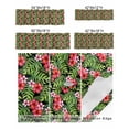 thumbnail image 4 of Rod Pocket Window Valances Summer Pastoral Gardenia Flower Leaves Short Kitchen Curtains Tropical Plants Window Treatment Drapes for Bedroom Bathroom Living Room 54x18In,1 Panel, 4 of 7