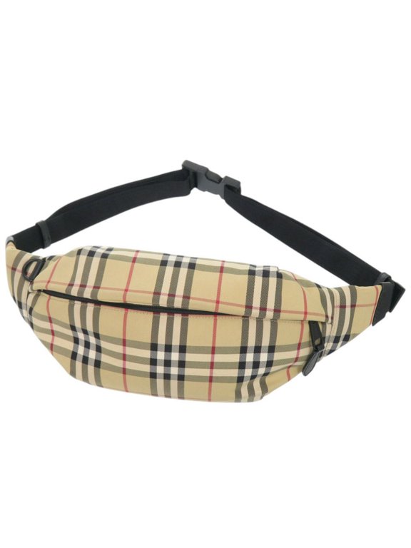 Pre-Owned Burberry Nova Check 8084114 Nylon Beige Waist Bag Body 1477BURBERRY Men's