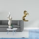 thumbnail image 2 of Escultura moderna de resina equina emplumada, hecha a mano, figura decorativa para oficina, chimenea, armario y estantería., 2 of 8
