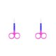 thumbnail image 1 of Soidarity Tijeras para cejas, accesorio de recorte Simple de acero inoxidable, recortadora de cuidado Personal, pequeña herramienta de belleza Azul rosado 2Conjunto, 1 of 6