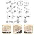 thumbnail image 3 of 1 Set Men Ear Studs Stainless Steel Ear Bone Studs Simple Earrings Ear Jewelries, 3 of 8