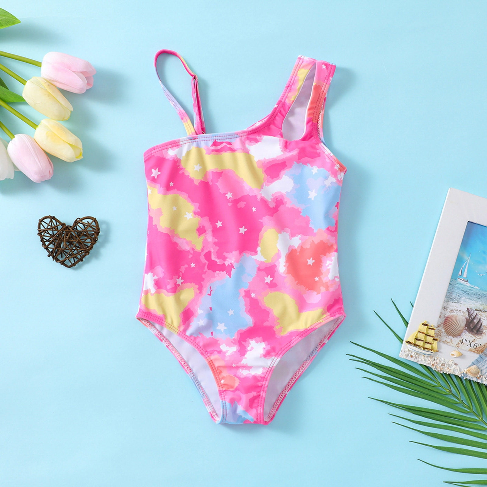 Maillot De Bain Une Pièce Fille - Séchage Rapide Polyester/élasthanne - Motif Dauphin Requin - Taille 5-6 à 13-14 Ans - Pour Piscine, Plage, Activités Aquatiques