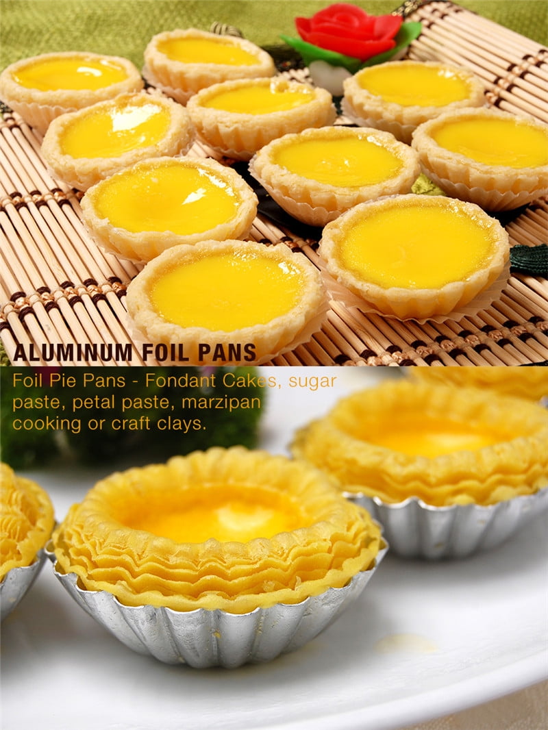 10Pcs Aluminum Egg Tart Mold Baking Tools For Cakes 70mm bakeware Mould Kitchen Pastry Tools