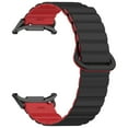 thumbnail image 4 of Magnetic watchband Compatible with Samsung Galaxy Watch 7 Ultra 47mm,No Gap Silicone Bands Compatible with Galaxy Watch Ultra 47mm(2024) for Men Women Bands Strap,Black+Red, 4 of 7