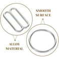 thumbnail image 3 of DINHEAROM 20 Pairs Bra Strap Hooks Round Adjustable Length For Underwear Daily Use Silver Alloy, 3 of 8