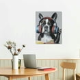 thumbnail image 3 of Nawypu  Colorful Gallery Pet Canvas Painting Puppy Artwork Abstract Hip-hop Dog Cartoon Picture Print on Canvas for Kids Boy Girl Room Bathroom Nursery Décor, 3 of 5