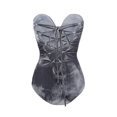 thumbnail image 2 of hirigin Women's Strapless Bodysuit Cross Back Velvet Bodycon Leotard Top, 2 of 6