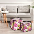 thumbnail image 6 of Home Organizer Foldable Fabric Storage Bin With Handle Yellow Pattern, 6 of 7