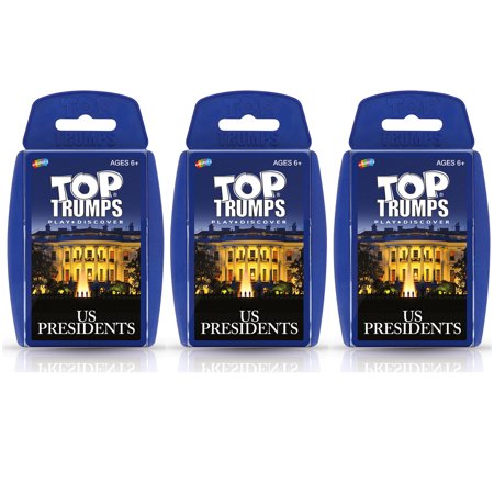 US Presidents Top Trumps Card Game  3 Packs  by Top Trumps