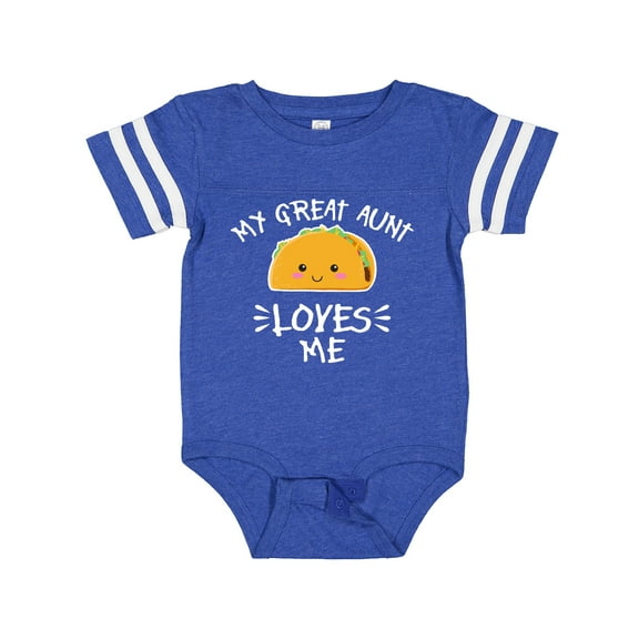 Inktastic My Great Aunt Loves Me with Taco Illustration Boys or Girls Baby Bodysuit