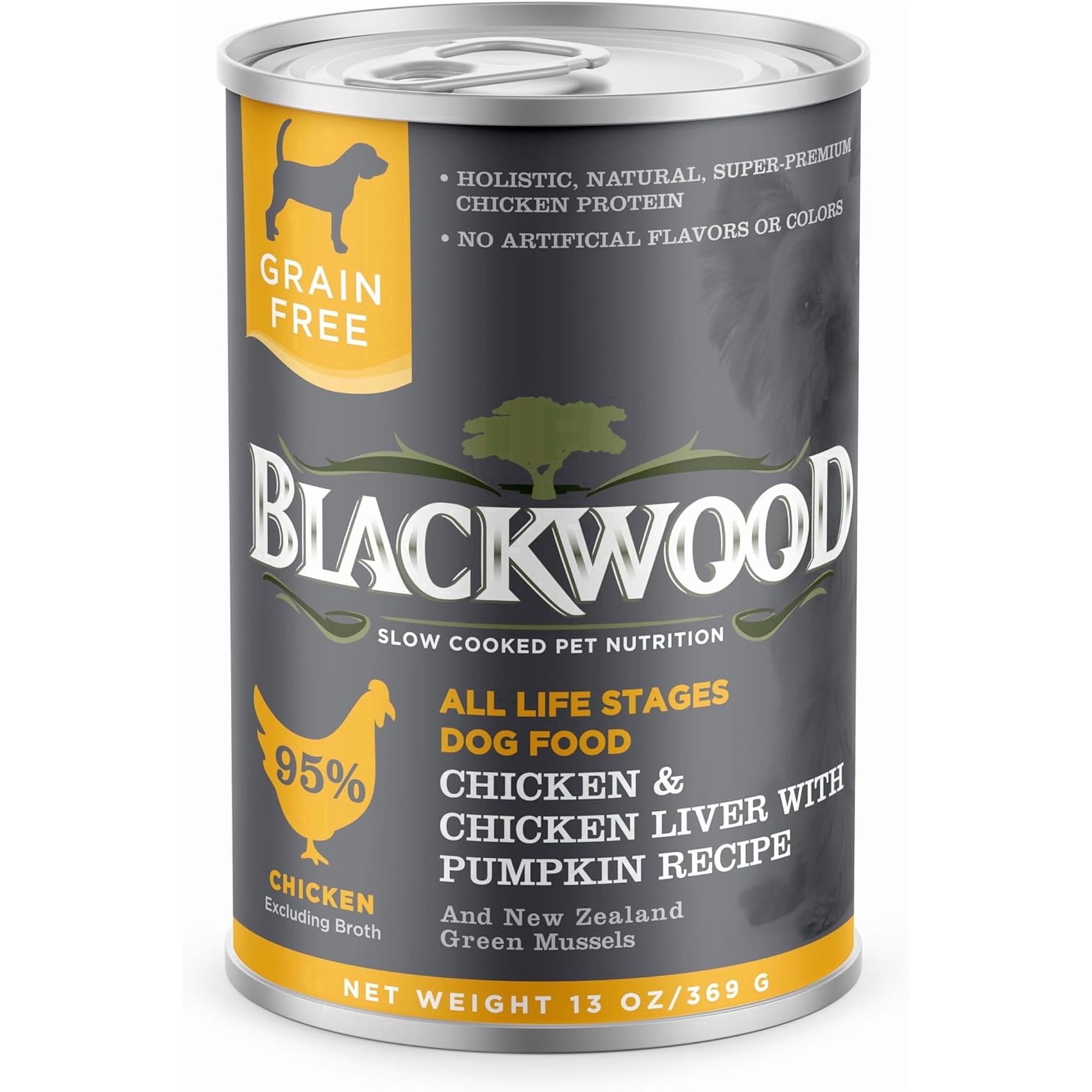Blackwood Grain-Free Chicken & Chicken Liver with Pumpkin Wet Dog Food, 13 oz (12 Pack)