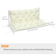 thumbnail image 3 of Outsunny 2 Seater Garden Bench Cushions, 3.9 Inch Thick Outdoor Soft Pad, 3 of 10